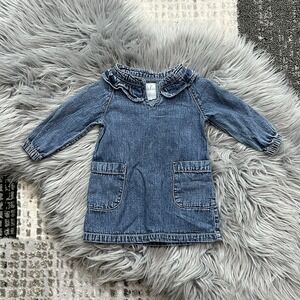 Peel Little‎ Peanut Baby Girls Vintage Style Denim Dress Size 3/6 Month